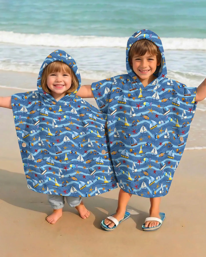Blue Sail La Vie Family passender Bambus-Badeponcho