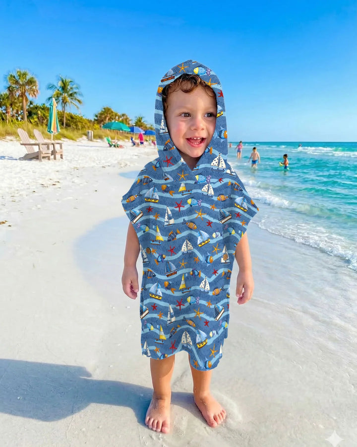 Blue Sail La Vie Family passender Bambus-Badeponcho