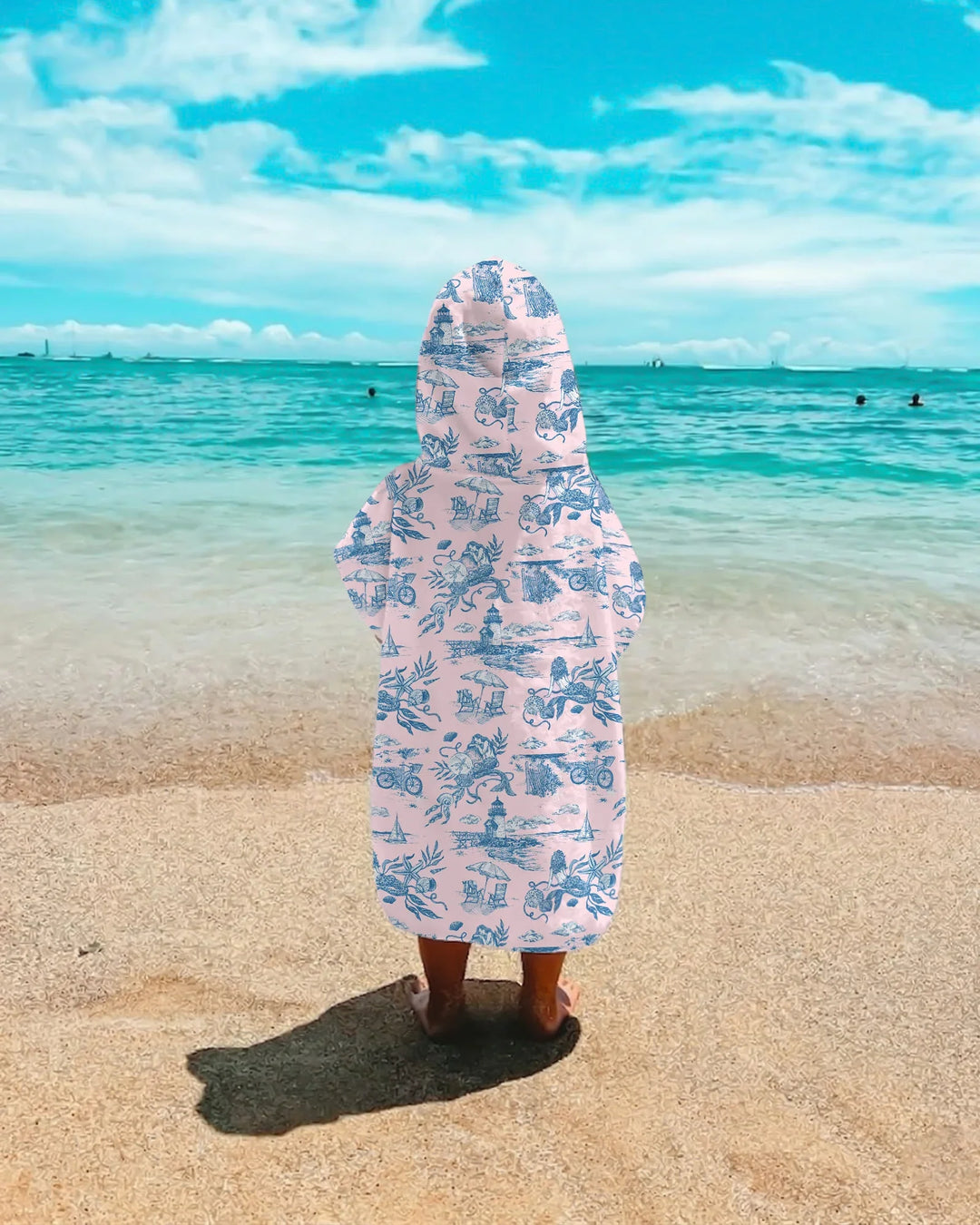 Summer Toile Bamboo Swim Poncho