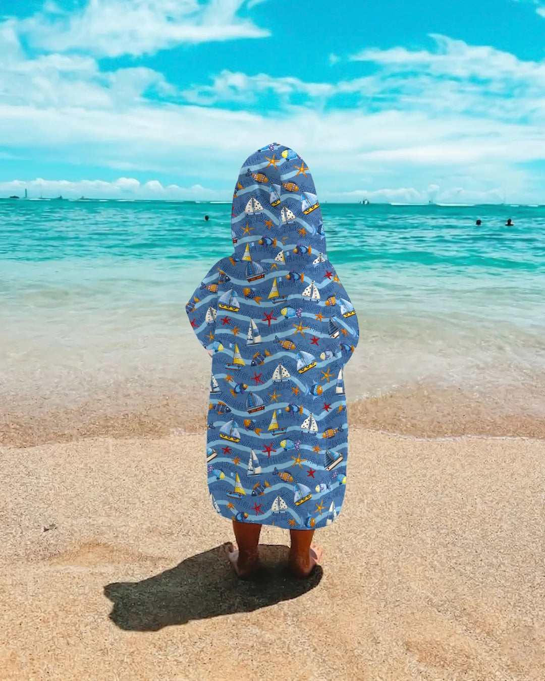Blue Sail La Vie Family passender Bambus-Badeponcho