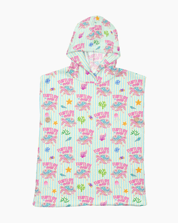Turtley Over It Family Matching Bamboo Swim Poncho