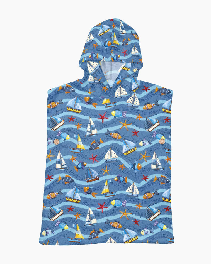 Blue Sail La Vie Family passender Bambus-Badeponcho