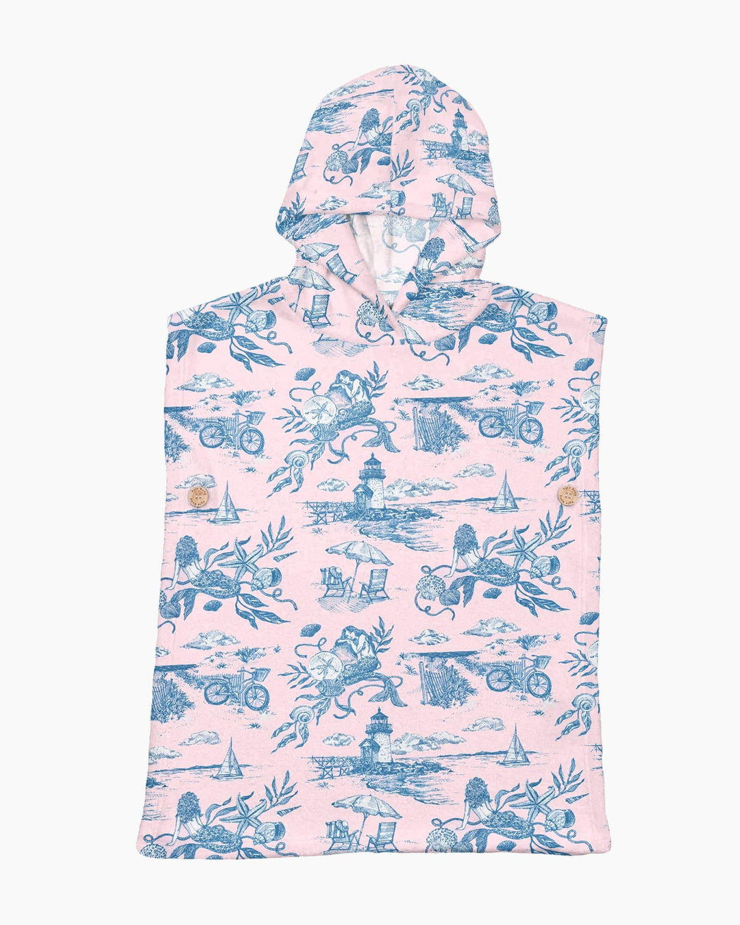 Summer Toile Bamboo Swim Poncho