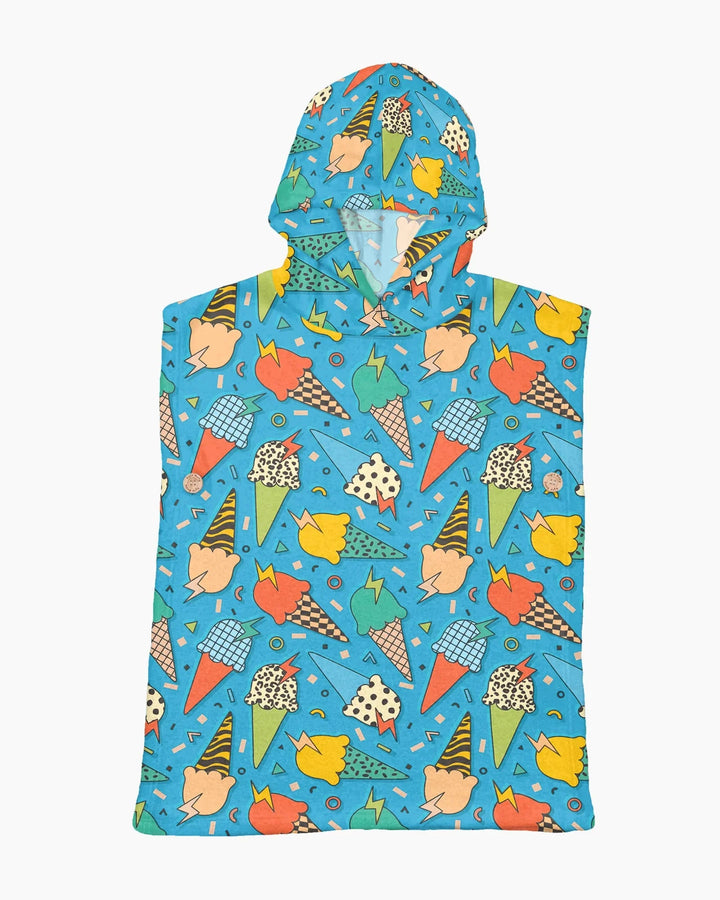 Summer Retro Ice Creams Family Matching Bamboo Swim Poncho