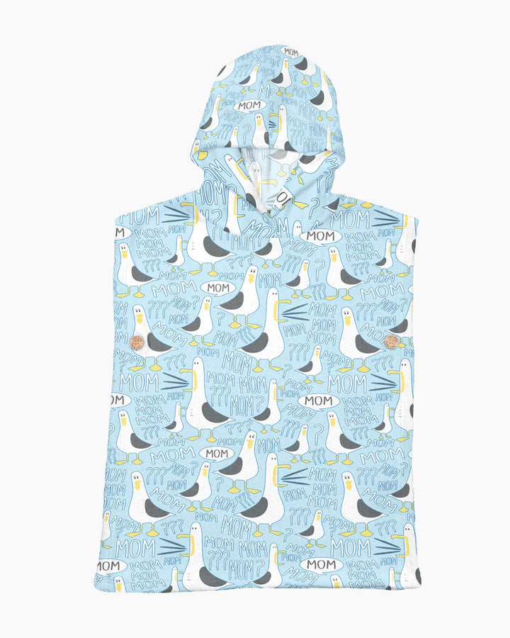 Lustiges Möwen-MAMA-Bambus-Badeponcho