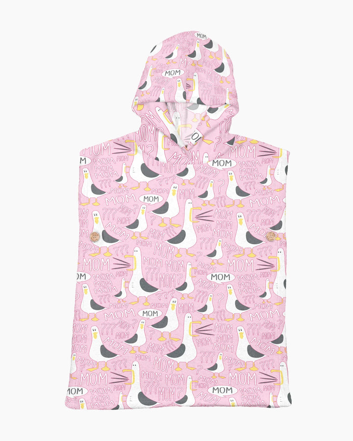 Lustiges Möwen-MAMA-Bambus-Badeponcho