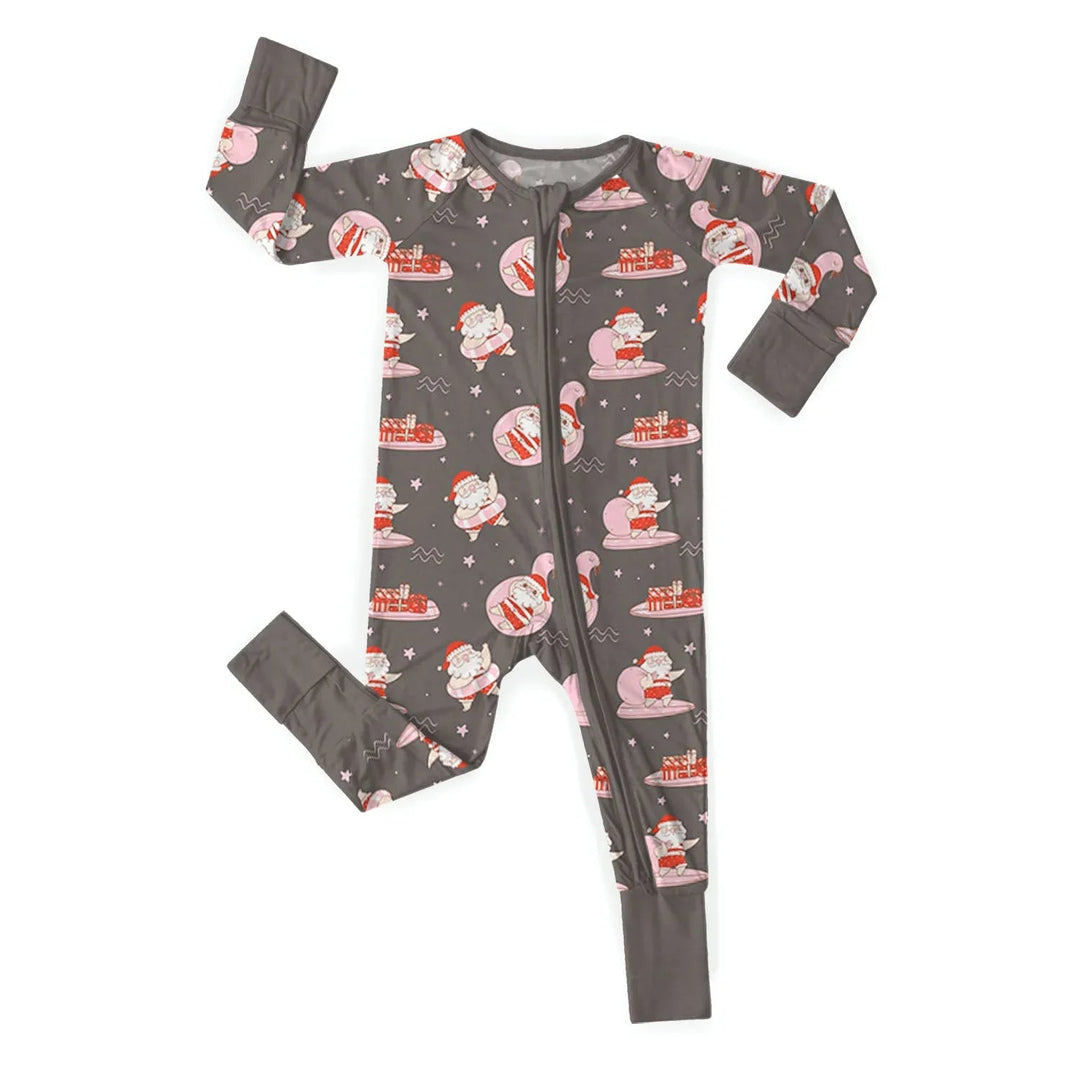 Swimming Santa Convertible Zippered Romper - Zumbamboo