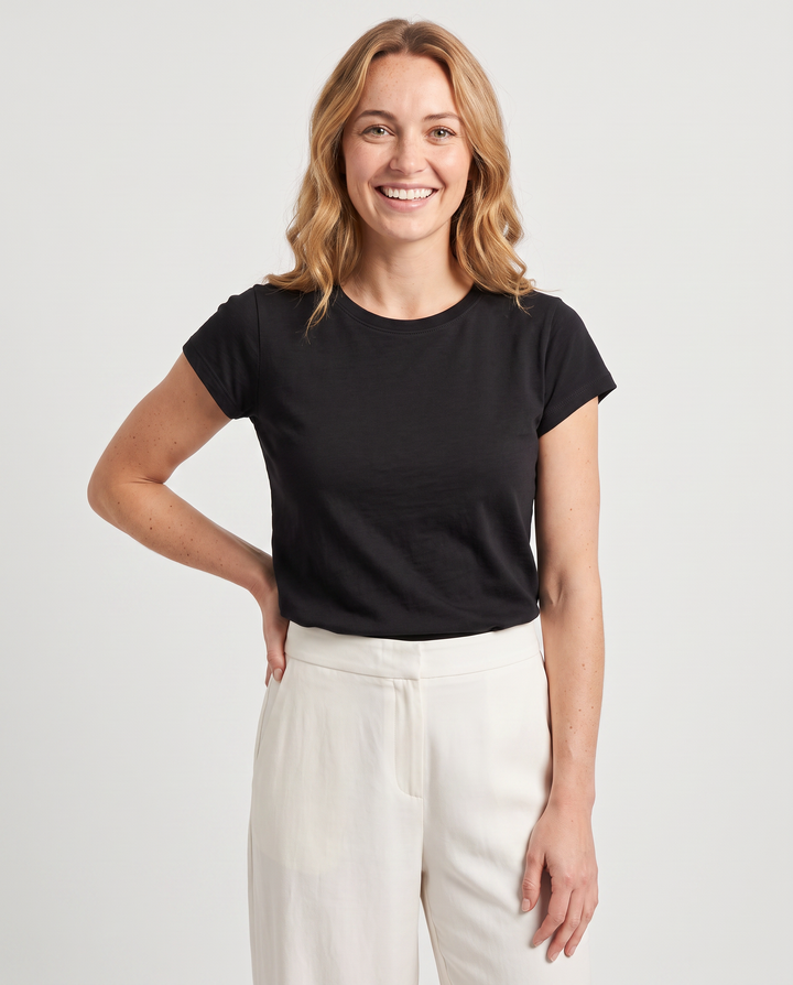 Solid Color Bamboo Women T-Shirt