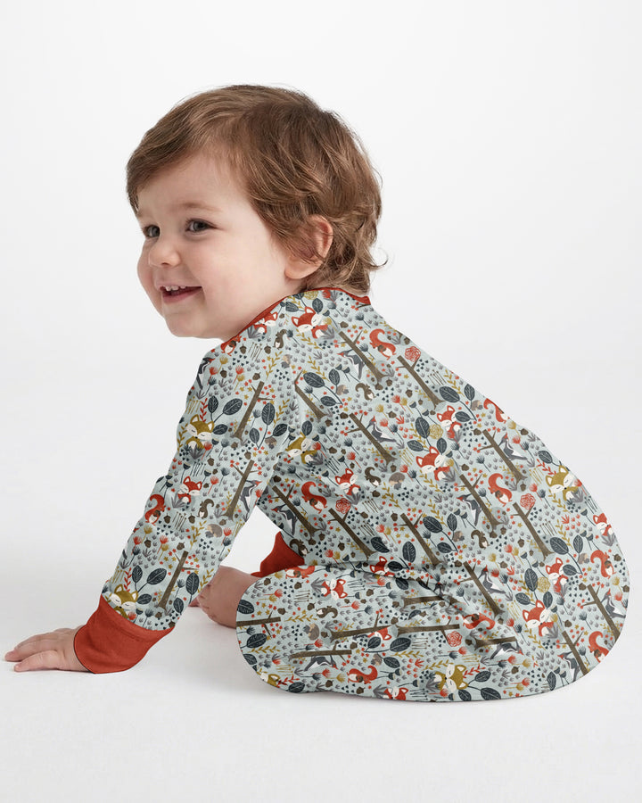Rustic Woodland Foxes Bamboo Convertible Zippy