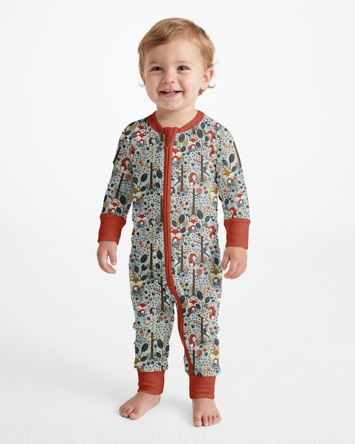 Rustic Woodland Foxes Bamboo Convertible Zippy