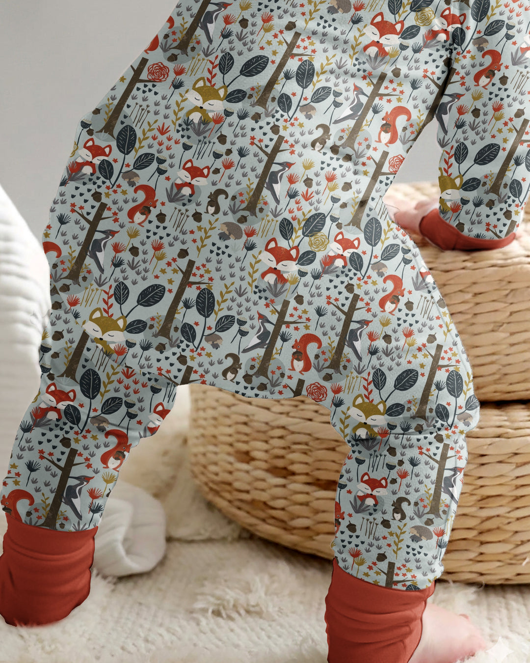 Rustic Woodland Foxes Bamboo Convertible Zippy