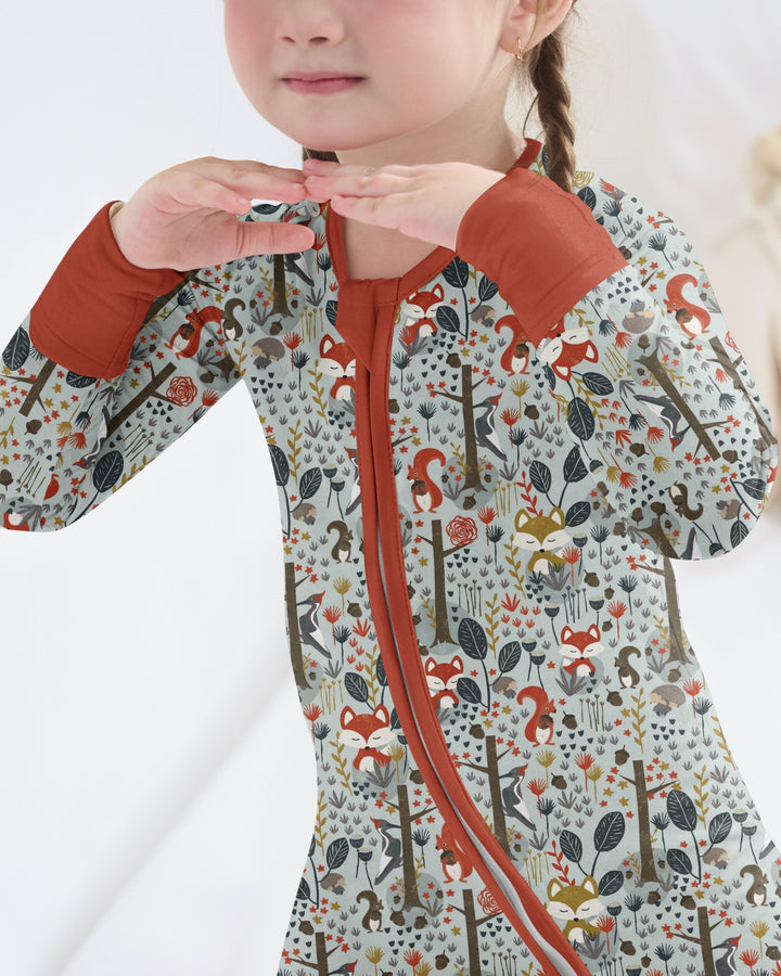 Rustic Woodland Foxes Bamboo Convertible Zippy