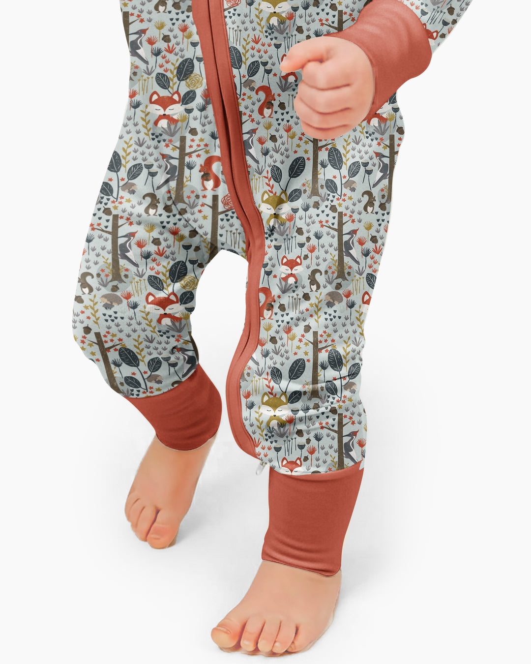 Rustic Woodland Foxes Bamboo Convertible Zippy