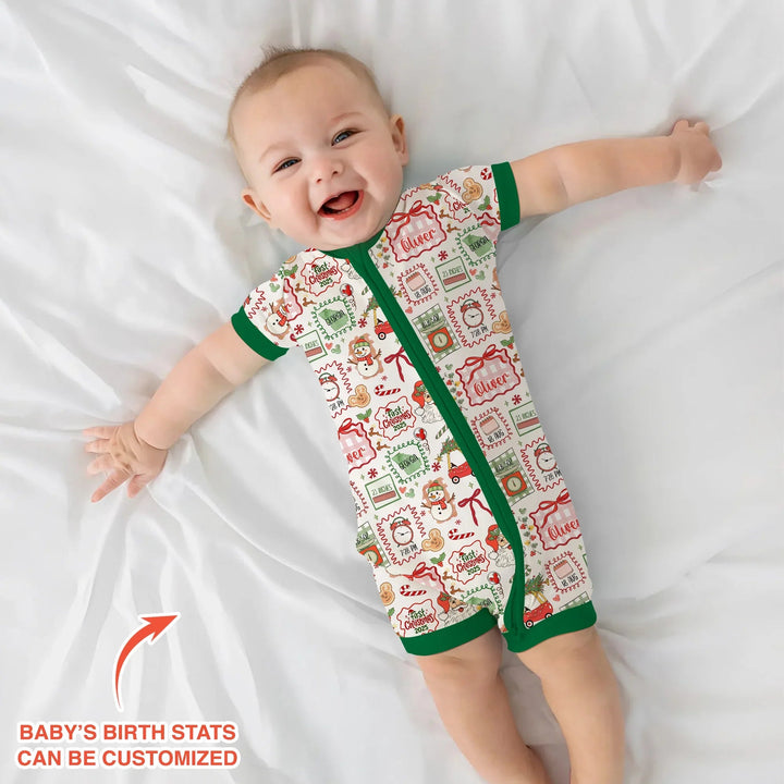 The Little Retro Dreamer First Christmas 2025 Shorty Zippy , The Little Retro Dreamer First Christmas 2025 Shorty Zippy - 0-3M