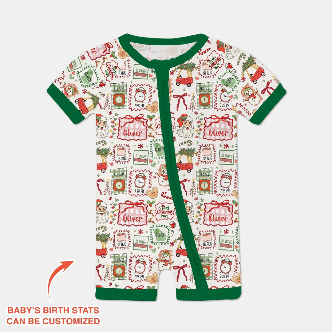 The Little Retro Dreamer First Christmas 2025 Shorty Zippy , The Little Retro Dreamer First Christmas 2025 Shorty Zippy - 0-3M