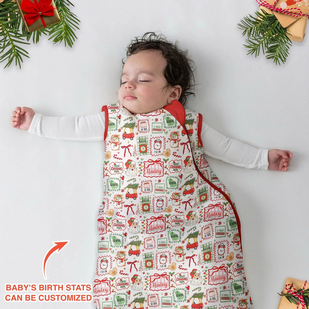 The Little Retro Dreamer First Christmas 2025 Sleep Bag - Zumbamboo