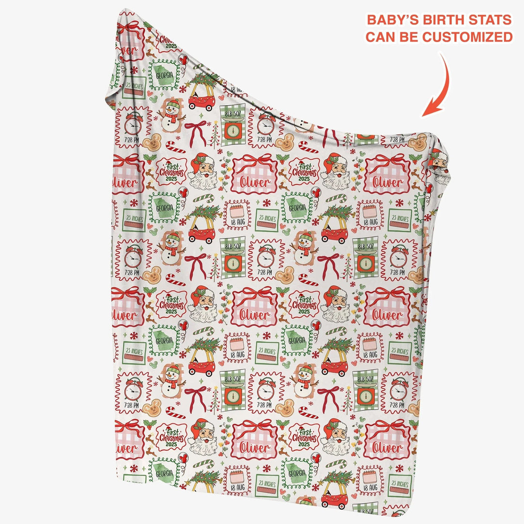 The Little Retro Dreamer First Christmas 2025 Swaddle Blanket - Zumbamboo