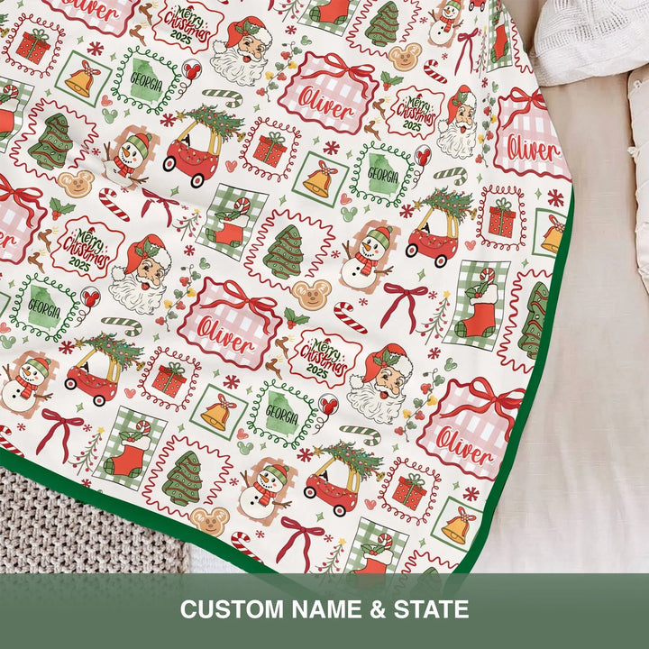 The Little Retro Dreamer Merry Christmas 2025 Toddler Blanket - Zumbamboo