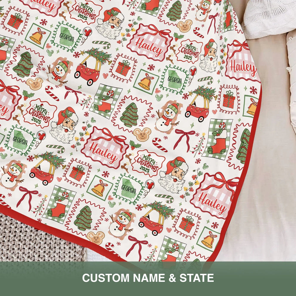 The Little Retro Dreamer Merry Christmas 2025 Toddler Blanket - Zumbamboo