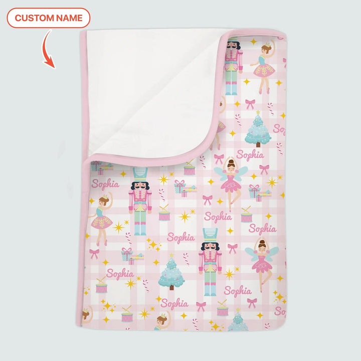 The Nutcracker Dreams Custom Name Toddler Blanket - Zumbamboo