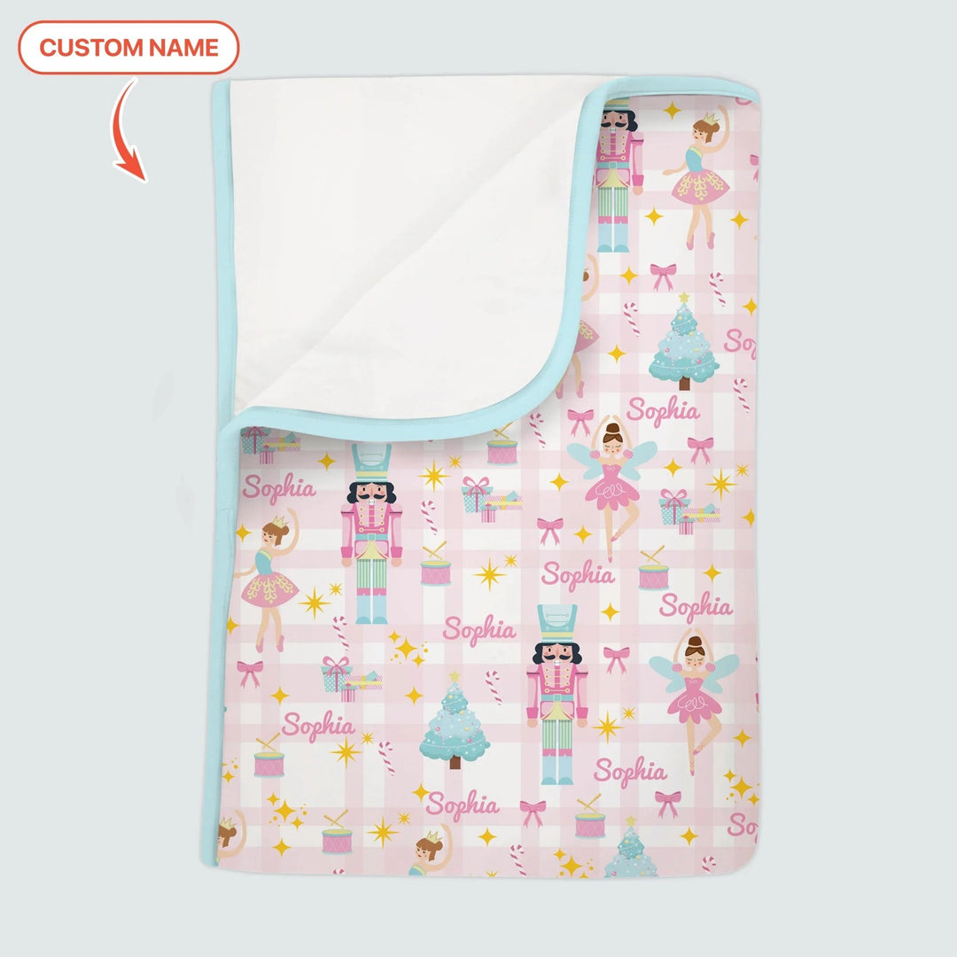 The Nutcracker Dreams Custom Name Toddler Blanket - Zumbamboo