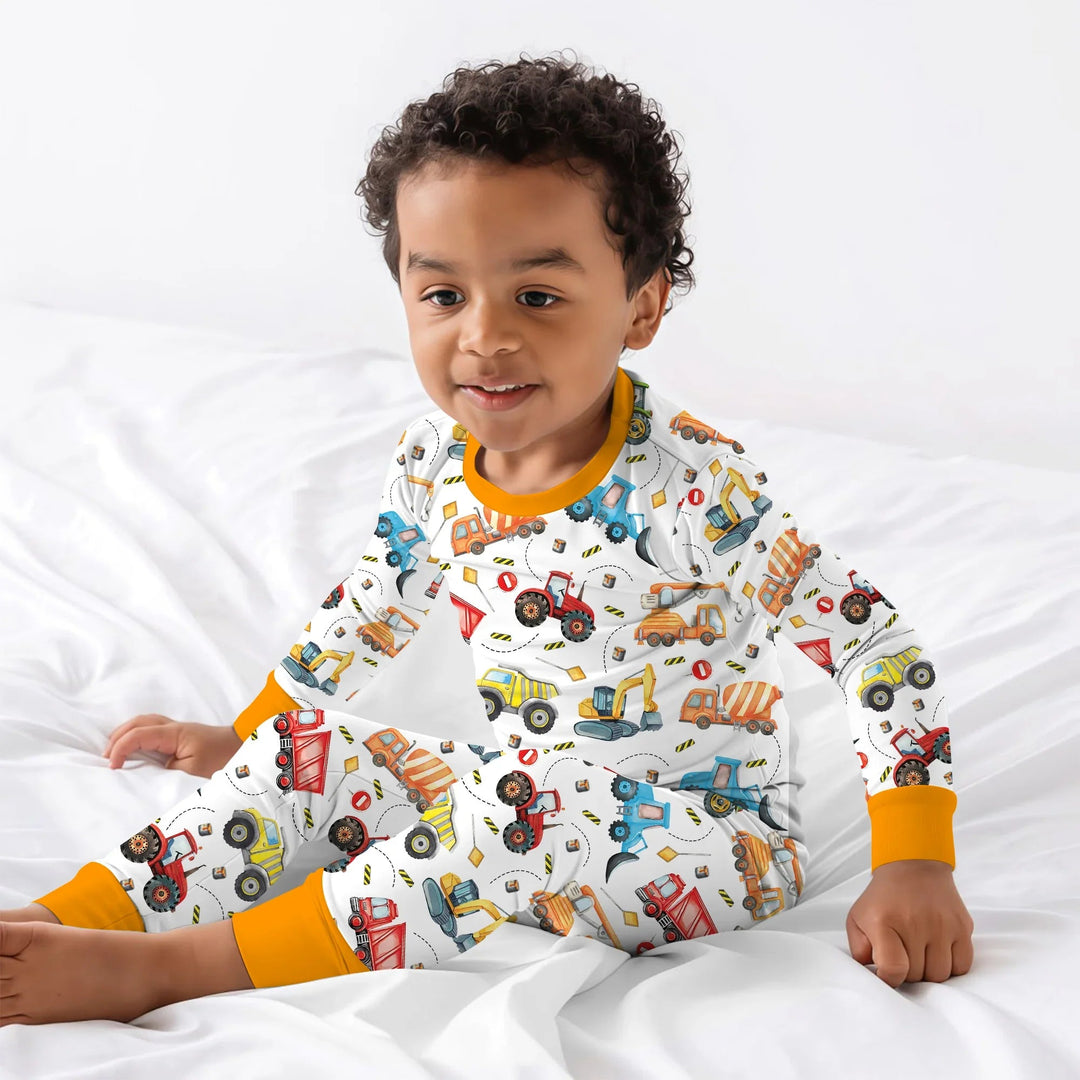 Tiny Builders Two Piece Long Sleeve Pajama Set - Zumbamboo