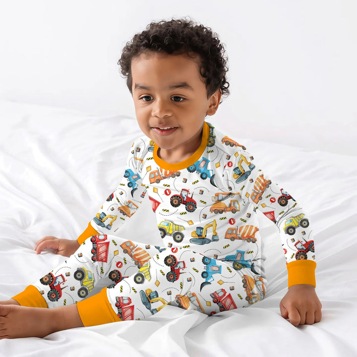 Tiny Builders Two Piece Long Sleeve Pajama Set - Zumbamboo