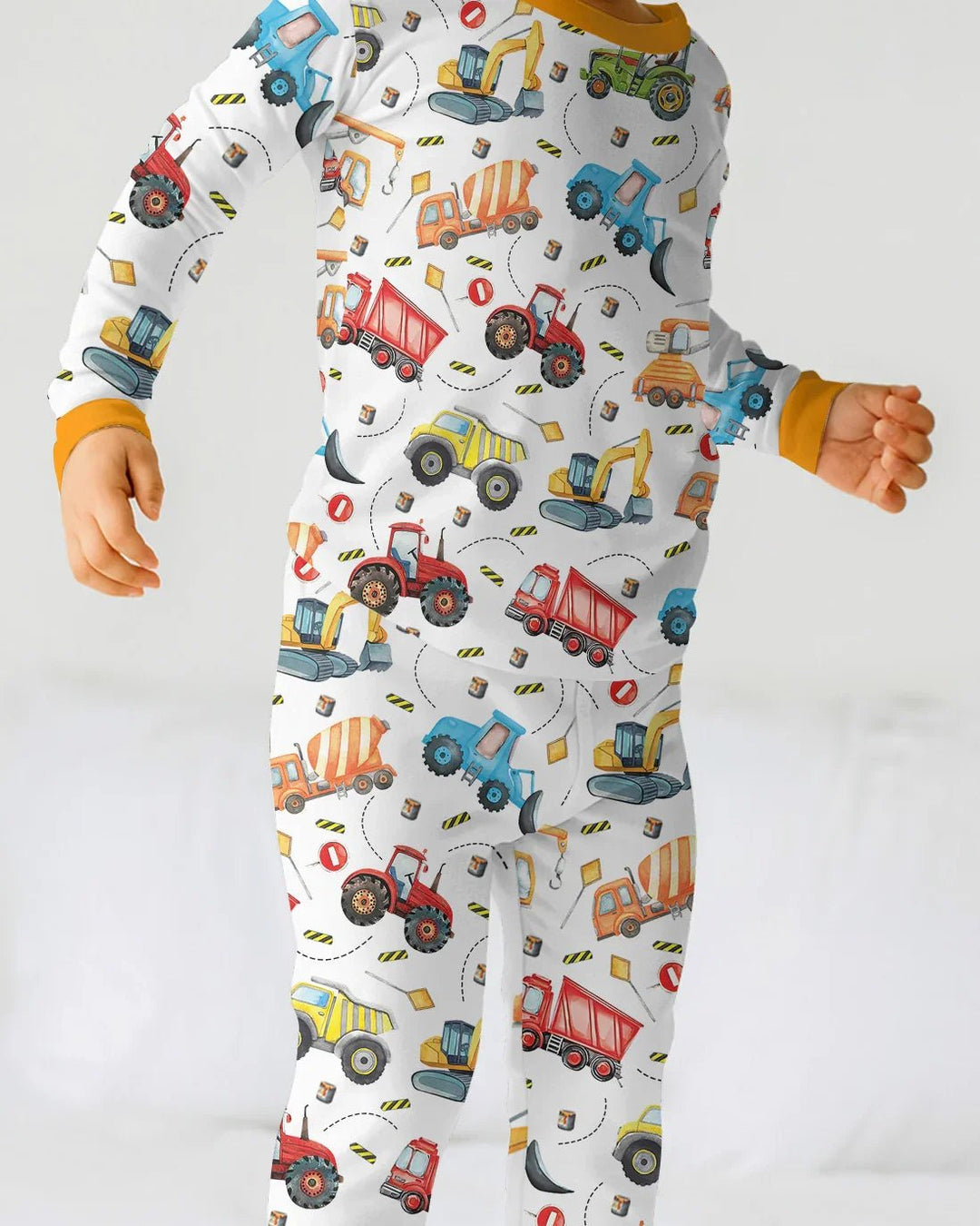 Tiny Builders Two Piece Long Sleeve Pajama Set - Zumbamboo