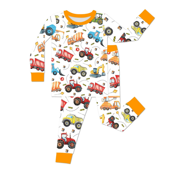 Tiny Builders Two Piece Long Sleeve Pajama Set - Zumbamboo
