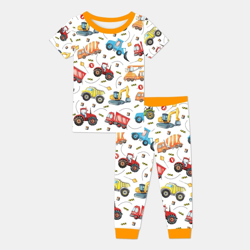 Tiny Builders Two Piece Short Sleeve Pajama Set - Zumbamboo