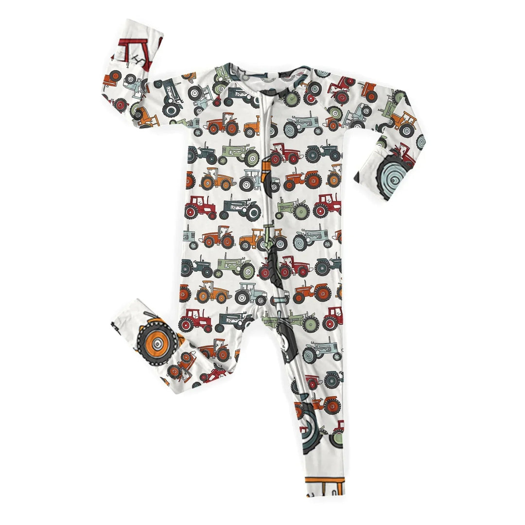 Tiny Tractors Convertible Zippered Romper - Zumbamboo