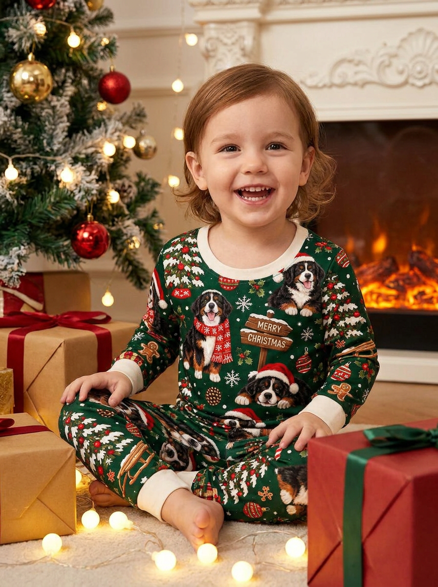 Puppy Carol Bamboo Two Piece Long Sleeve Pajama Set