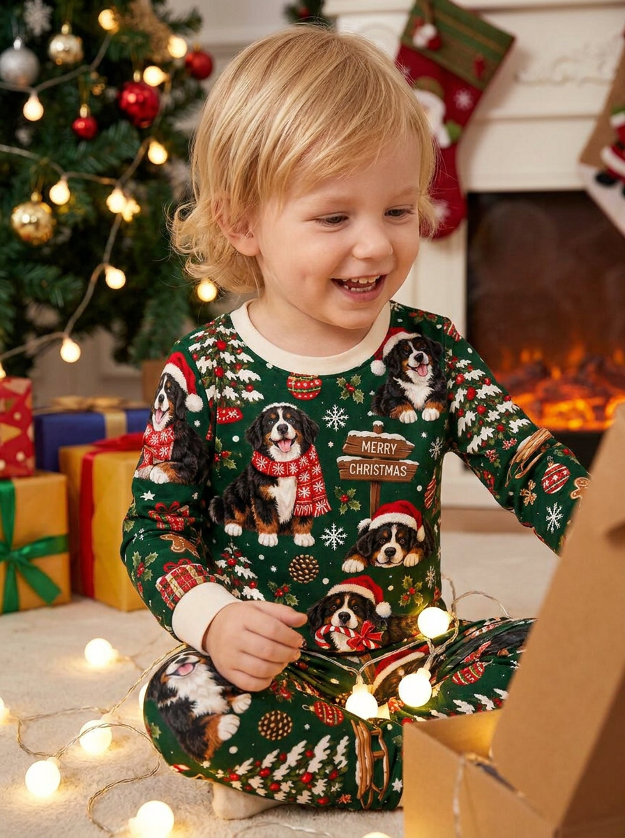 Puppy Carol Bamboo Two Piece Long Sleeve Pajama Set