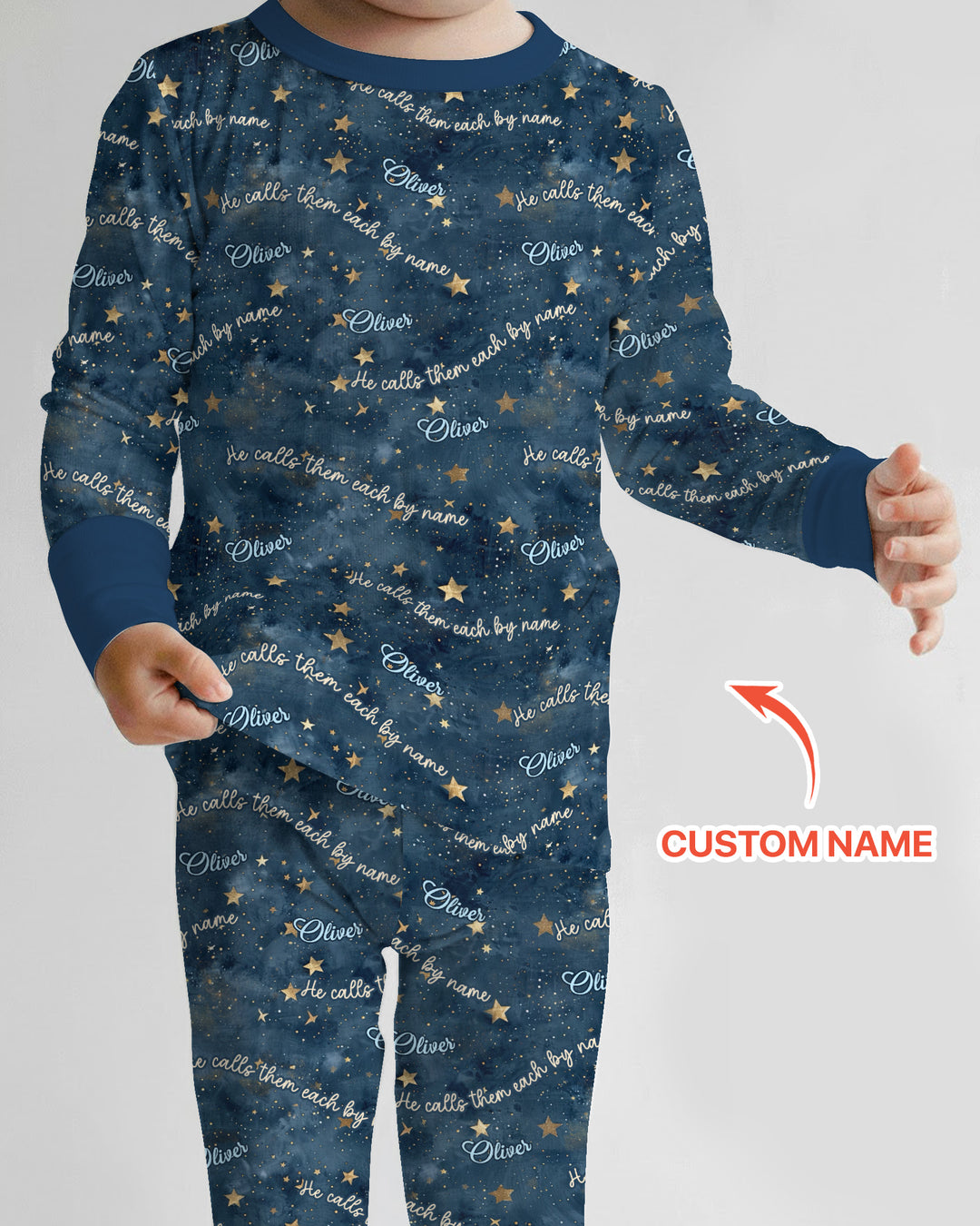 Called By Name — Personalized  Bamboo Two Piece Long Sleeve Pajama Set