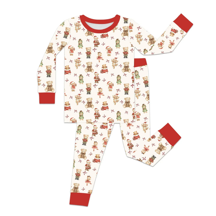 Christmas Teddy Bears Two Piece Long Sleeve Pajama Set