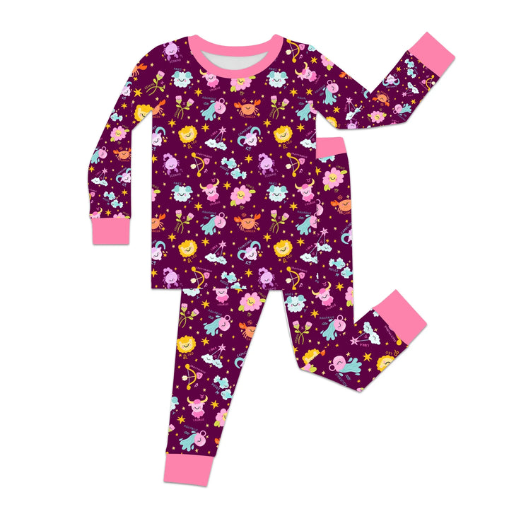 Zodiac Signs Two Piece Long Sleeve Pajama Set