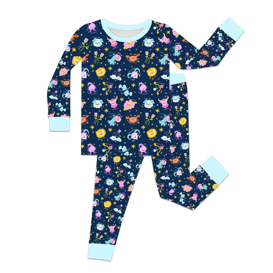 Zodiac Signs Two Piece Long Sleeve Pajama Set