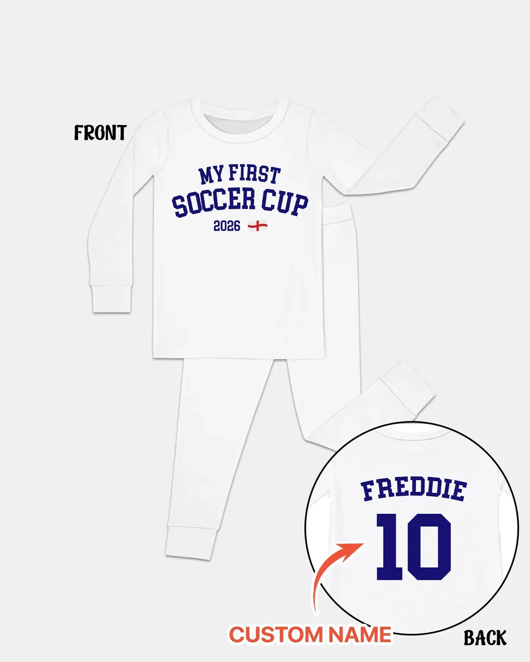 My First Soccer Cup 2026 Bamboo Two Piece Long Sleeve Pajama Set