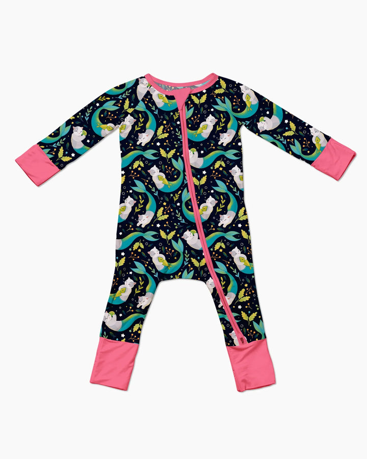 Midnight Mermaid Cats  Bamboo Convertible Zippy