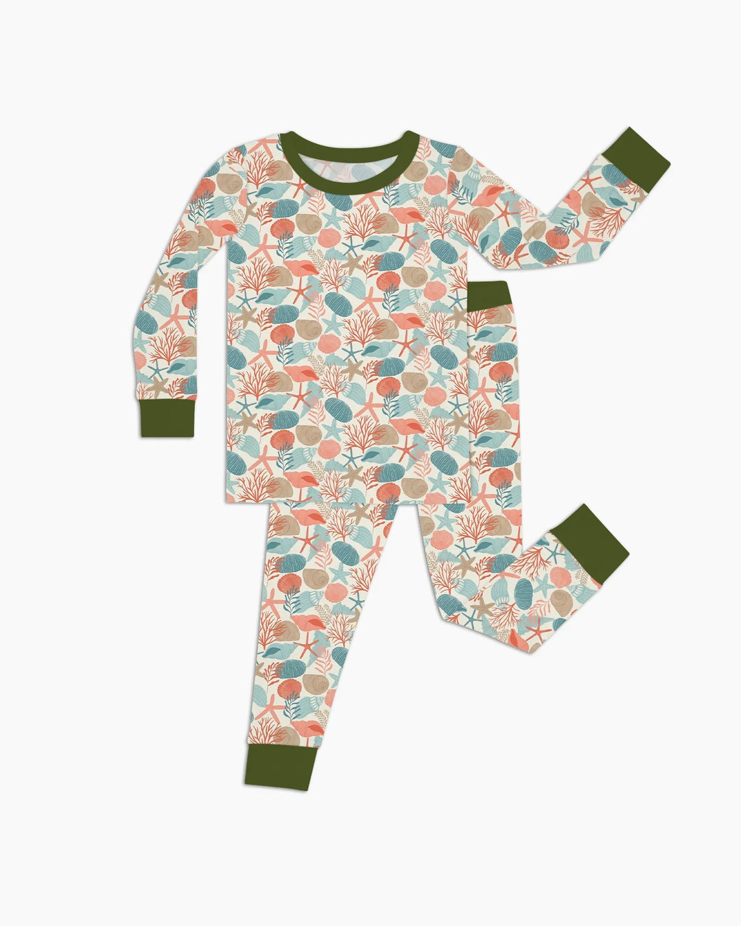 Pijama de dos piezas de manga larga de bambú Sunny Beach Cruisers