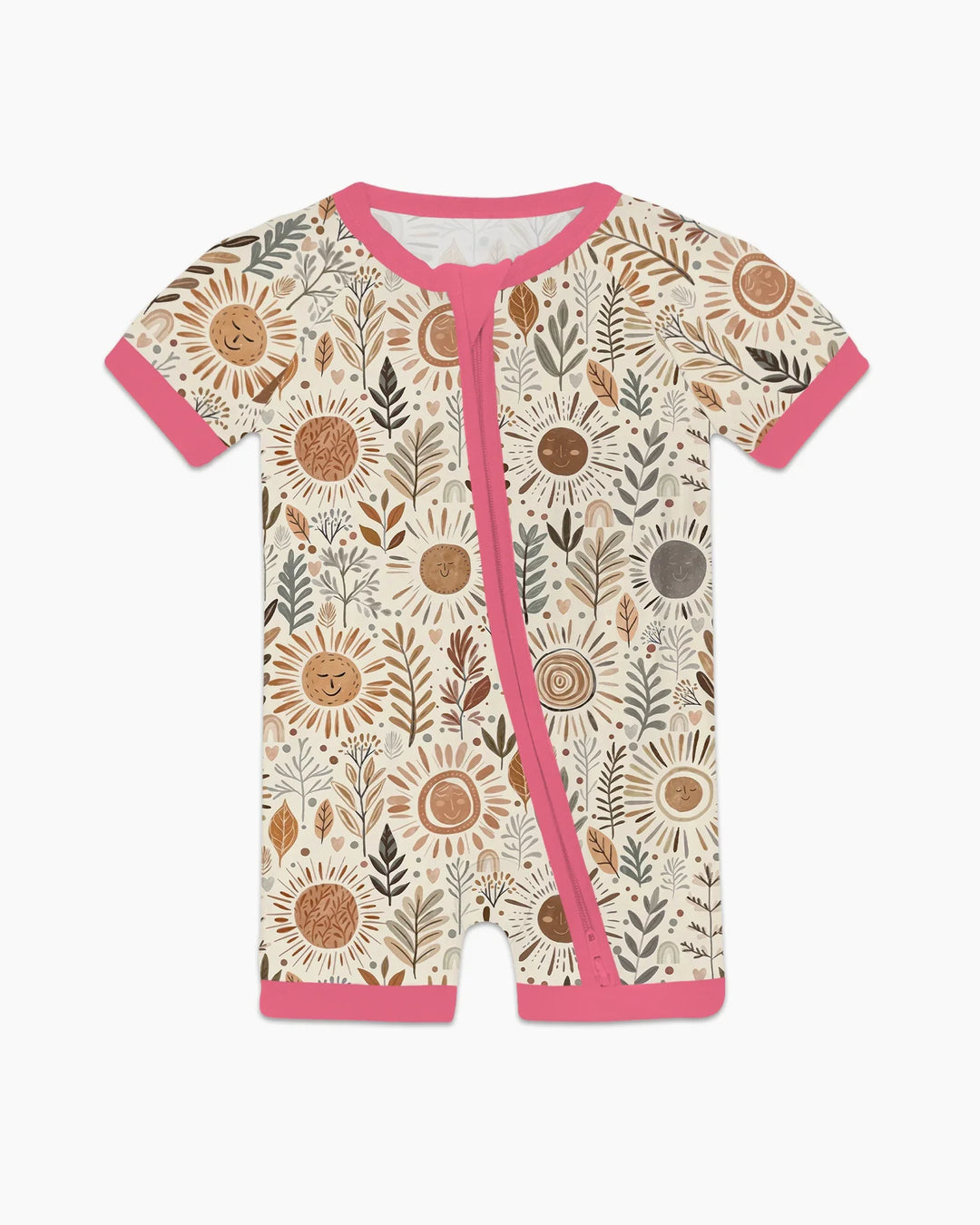 Boho Sunshine Garden Bamboo Shorty Zippy