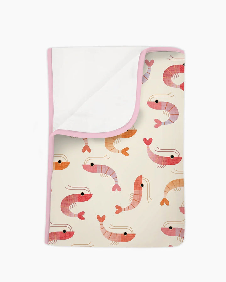Sweet Shrimp Parade Bamboo Blanket