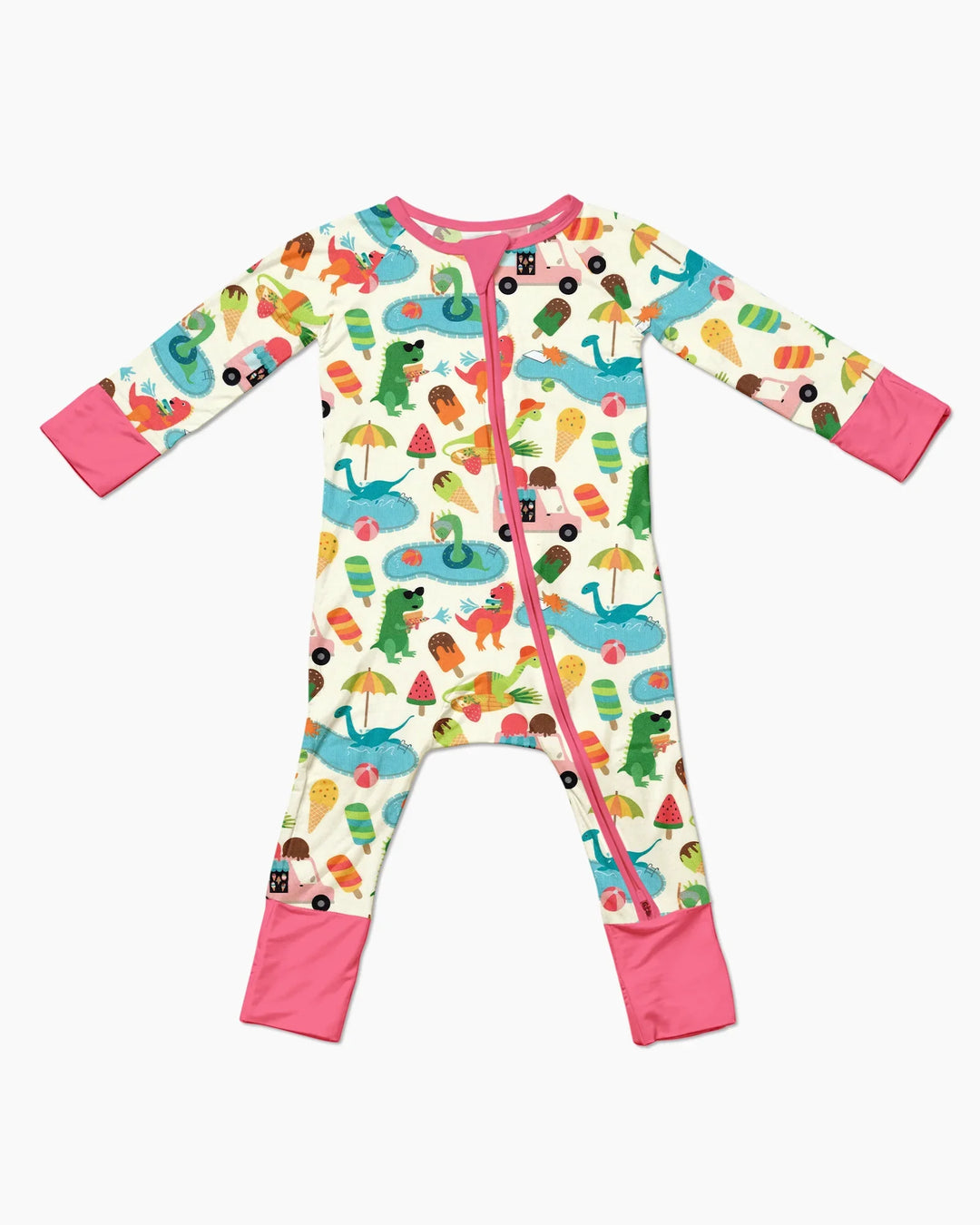 Pijama Dino Summer Splash Bamboo Convertible con Cremallera