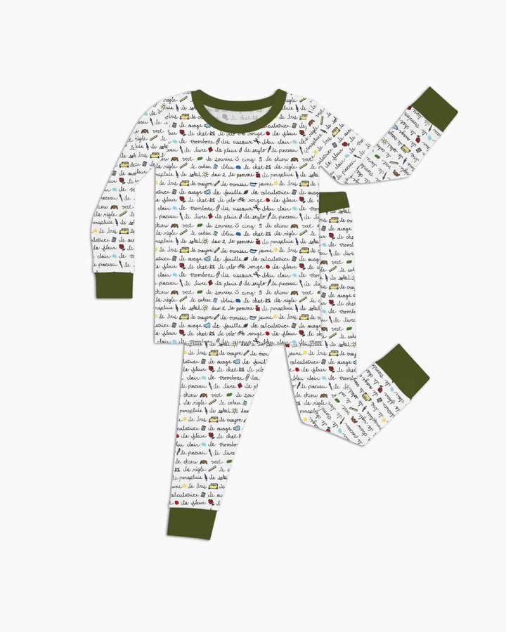 Zweiteiliges Langarm-Pyjama-Set mit Sommerfrüchten