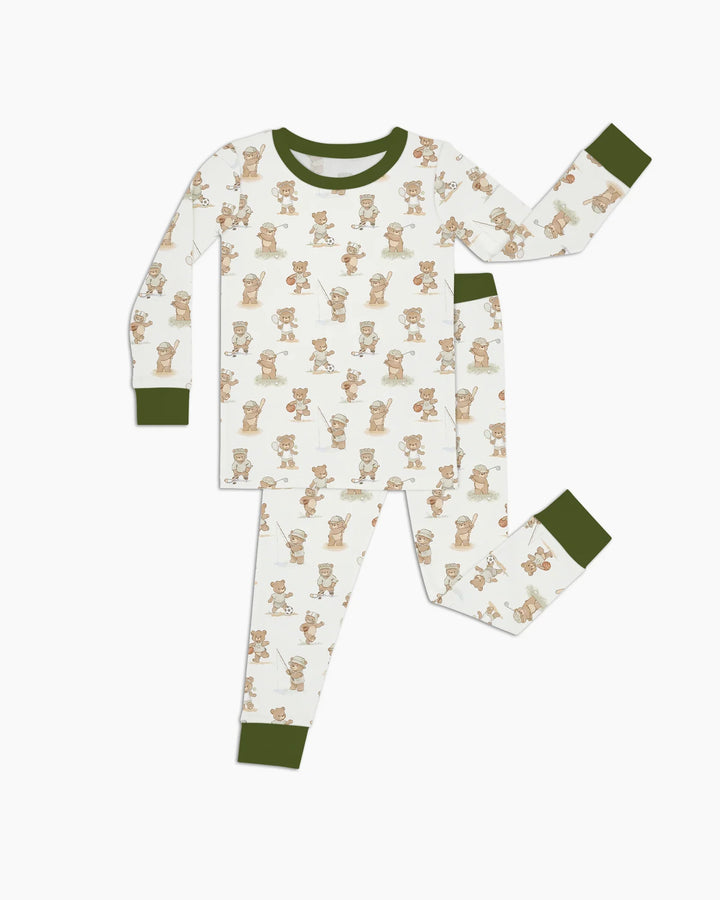 Teddy Team Spirit Bamboo Two Piece Long Sleeve Pajama Set