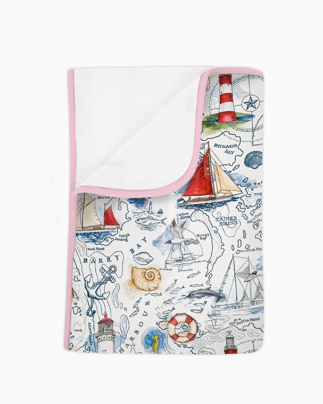 Seaside Adventure Map Bamboo Blanket