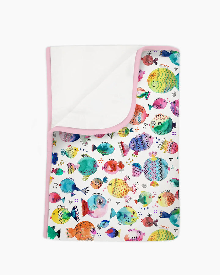 Rainbow Reef Fish Bamboo Blanket