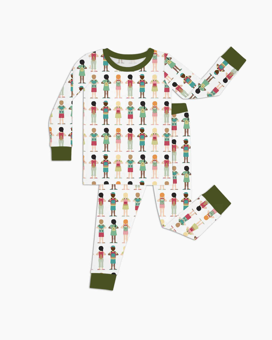 Conjunto de pijama de dos piezas de bambú con mangas largas, plantilla PERSONALIZADA