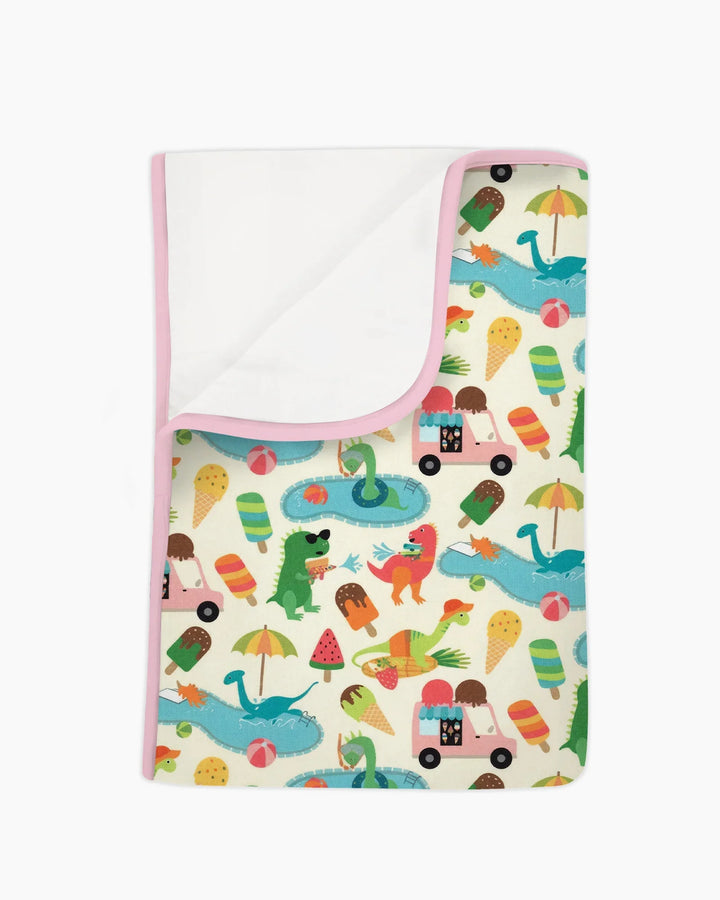 Dino Summer Splash Bamboo Blanket