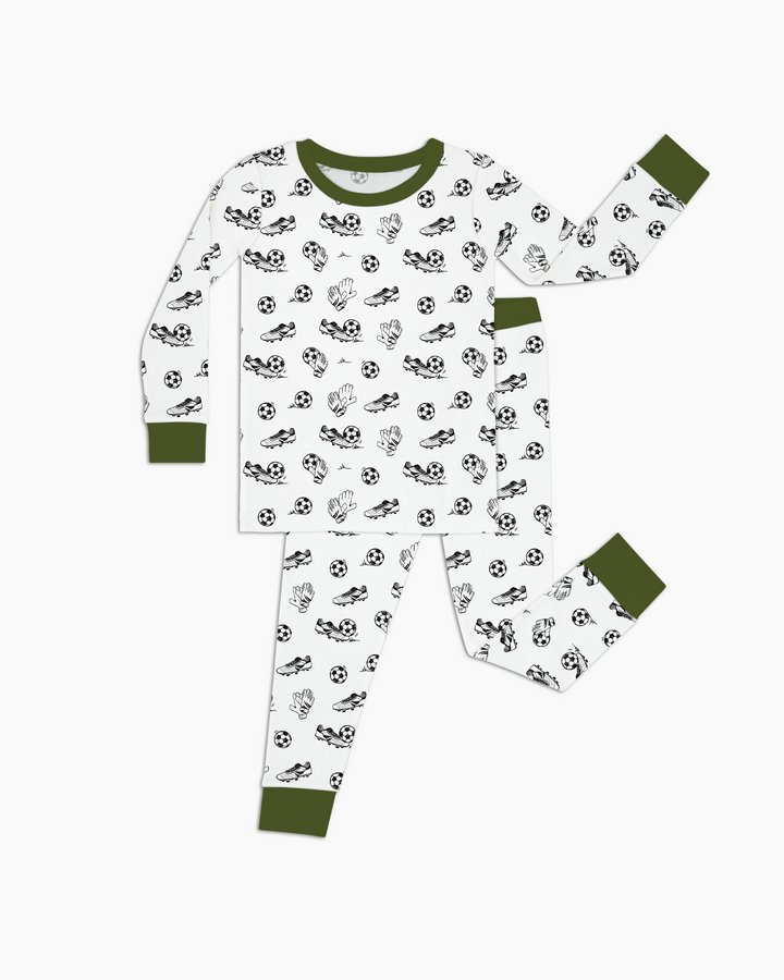 Future Soccer Champion Bamboo Two Piece Long Sleeve Pajama Set